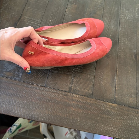 Cole Haan ELBRIDGE Womens Size 8.5 B US Red Suede Leather Cap Toe Ballet Flats - Picture 12 of 12